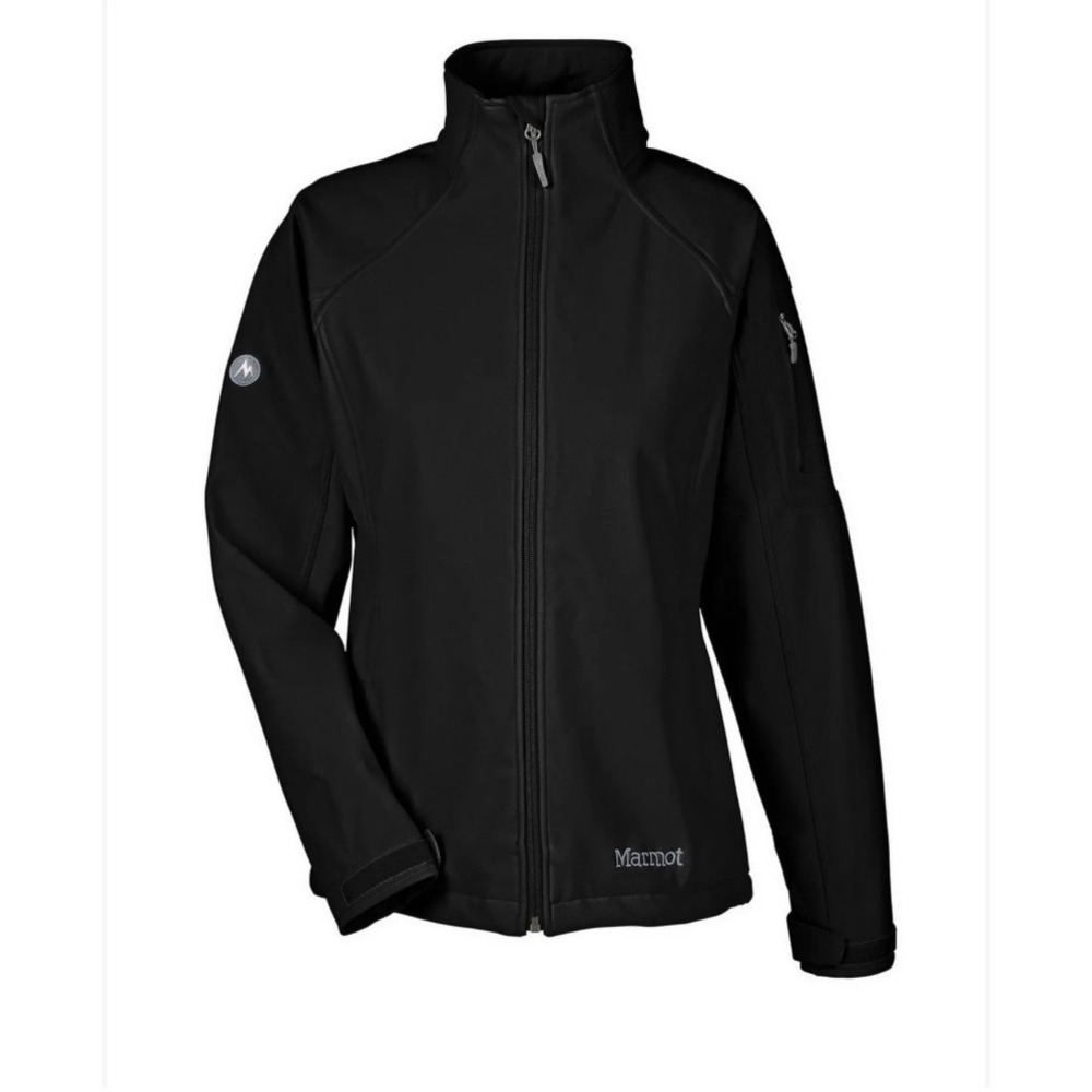 Marmot Gravity Womens XL Black Softshell Full Zip Mock Neck Jacket CC-306